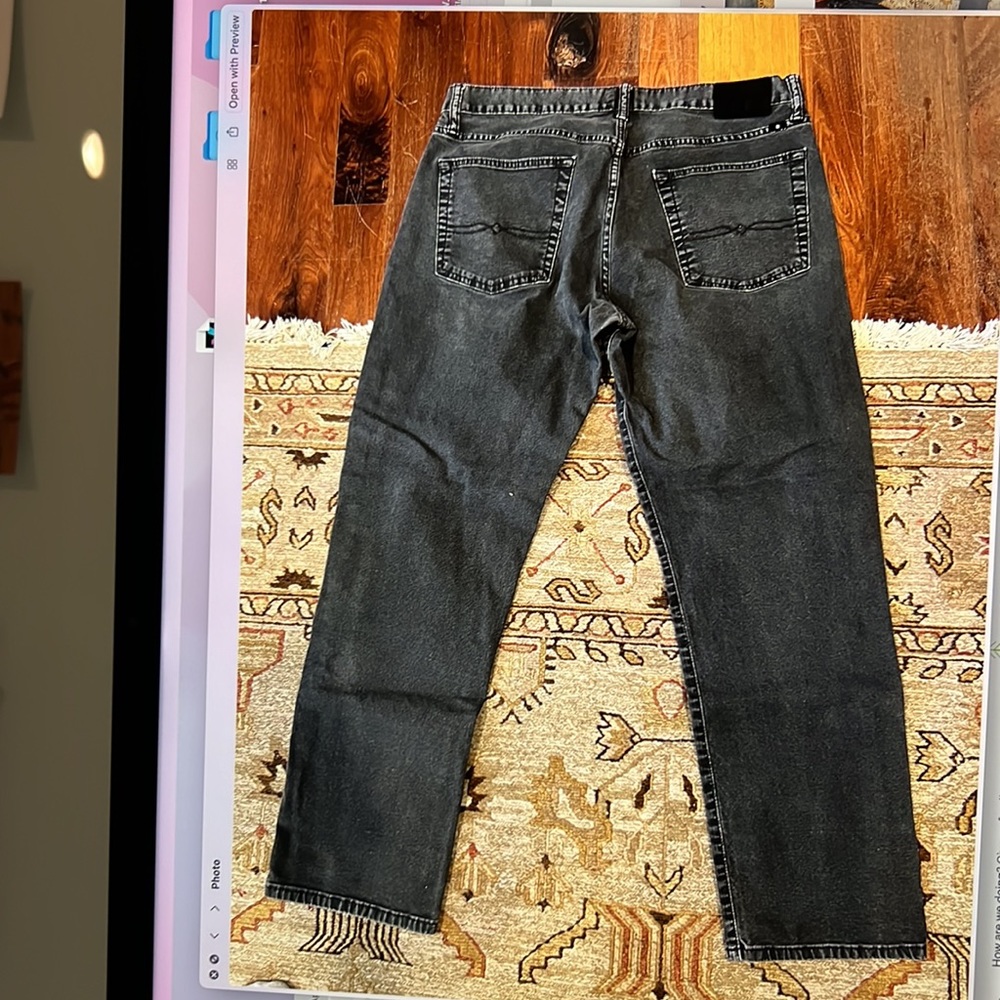Lucky jeans faded black in excellent condition.  Took very good care of them.